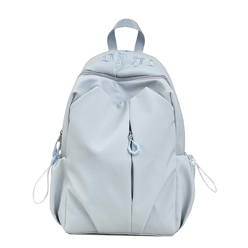 Student Schoolbag Men's Large Capacity Backpack Women's Solid Color Backpack