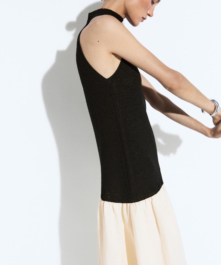 Masimodutti Combination Midi Dress