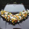 2/4 st Fyrkantiga Blomsterformblock med Sugkopp för Bröllopsbil Festdekoration Konstgjord Blomsterlera DIY Blomsterarrangemang