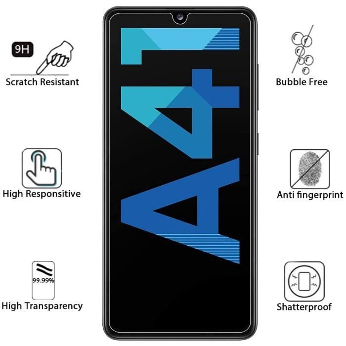 Film de Protection - LittleMonkey - Samsung Galaxy A41 - Verre Trempé 9H - Anti Rayures - Installation Facile