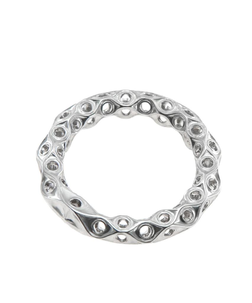 Vivus Panal White Gold Silver Ring