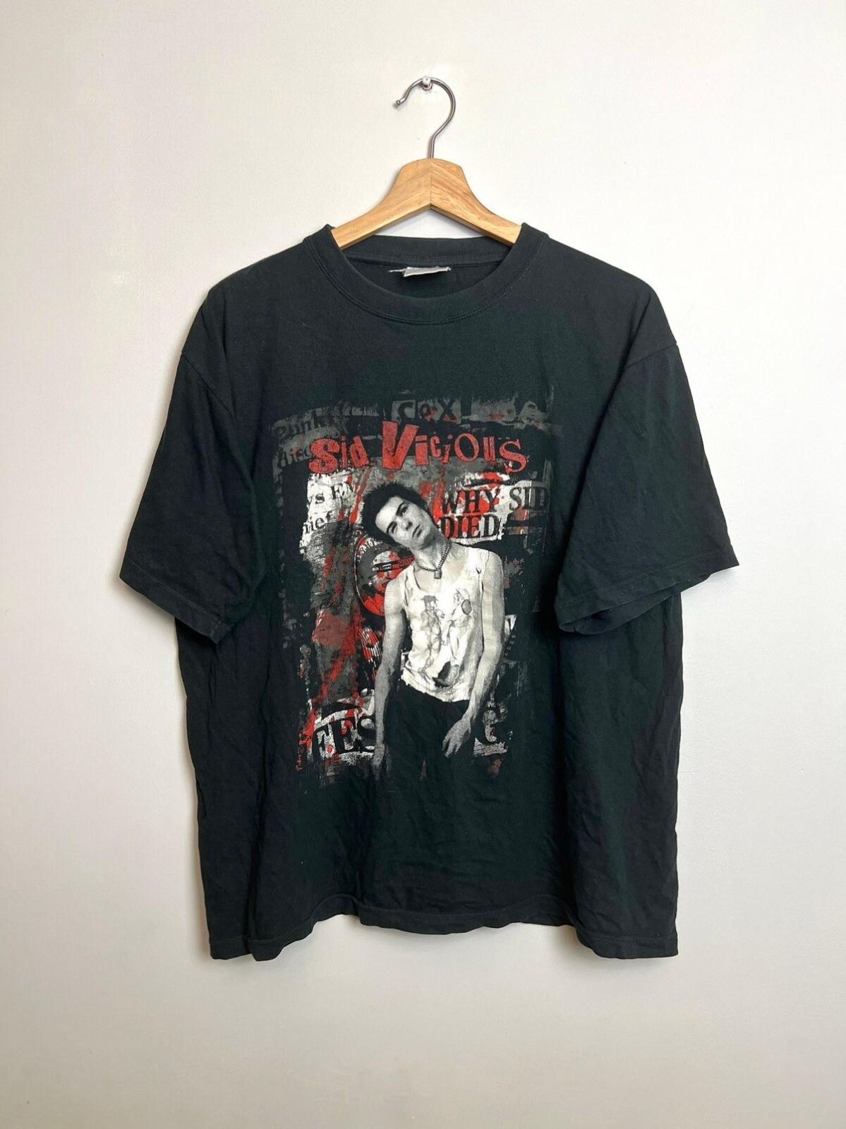 Vintage 90s Sid Vicious Sex Pistols Anarachy Punk Band Tee Unisex T-Shirt XXXL