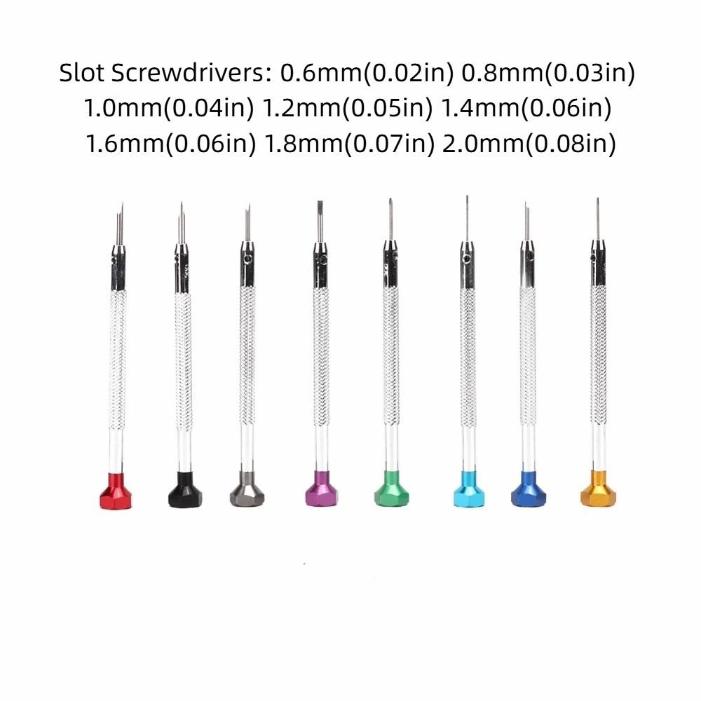 8pcs Alloy Steel Watch Screwdrivers Kit Slot Type Watch Repairing Screwdrivers  Watch Repair
