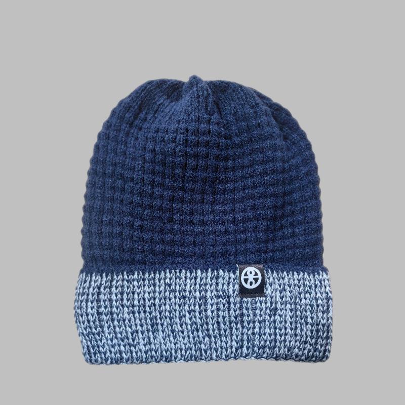 Knitted, Winter Hats, Ski Hats, Men's and Women's Knitted Hats, Outdoor Cold Protection, Color Blocked Cold Protection, Ear Protection, Velvet Hat