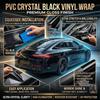 Glossy Black Self-adhesive Vinyl Sticker PET Circular Film Auto Decal Air Bubble Free Car Body Styling Decoration Accessories