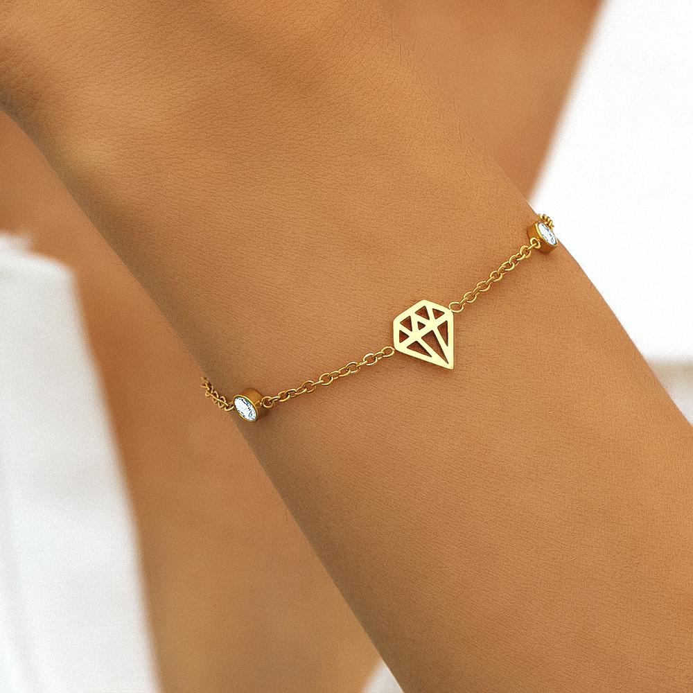 

Браслеты из нержавеющей стали, новые популярные мультяшные формы, сверкающие кристаллы, циркон, полый кулон, тонкий браслет для женщин, ювелирные изделия, подарок