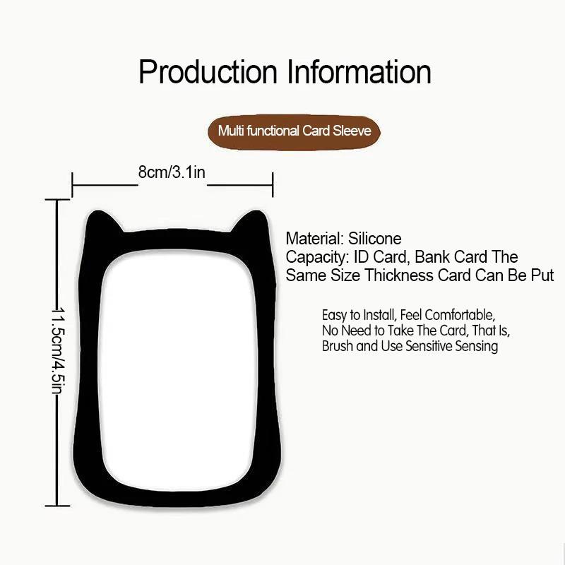 Cat Ear Photocard Holders Cute Photo Frame Student Campus Meal Card Cover Backbag Pendant Ornament Keychain Id Card Holder