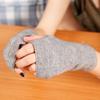 Wollhandschuh für Damen Winter Gestrickt Fingerlos Warm Weich Uni Dehnbar Halbfingerhandschuh Dame Elastisch Kurz Kaschmir Cosplay Handschuhe