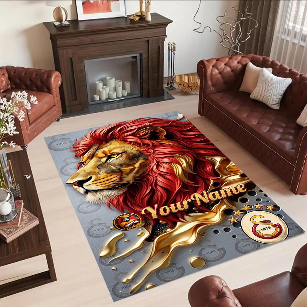 Galatasaray Customize Text Carpet Design For Game Room Hallway Playrooms Outdoor Antislip Rug Decorate Offices