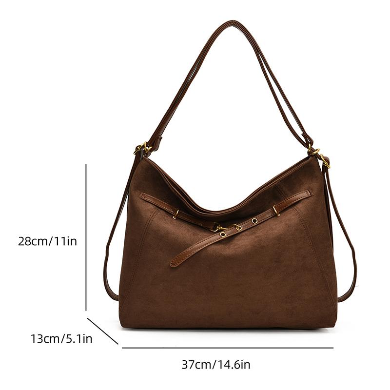 Yogodlns Lazy Style Retro Single Shoulder Underarm Bag Minimalist Tote Bag Large Capacity Commuting Bag Crossbody Bags
