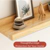 Decorative Wooden Floating Shelf Minimalist Style Bookshelf Organizer  Kitchen