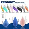 Pottery Precision Applicator Set with Plastic Steel Needle Funnel Ceramic Precision Tip Applicator Glaze Silicone Squeeze Bottle