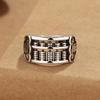 Retro National Wind Craftsmanship Abacus Ring Men 'S Copper Coin Creative Handyle 