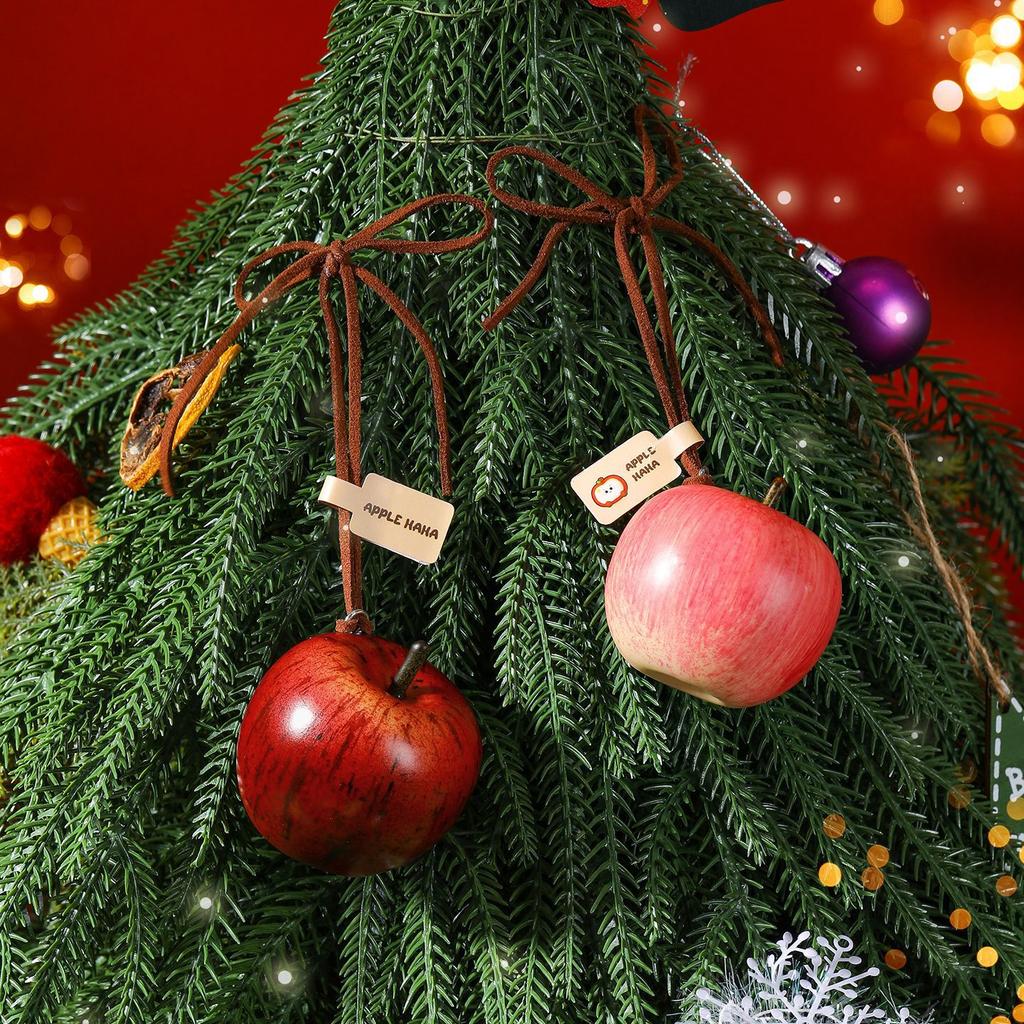 Christmas decorations 2025 Ping An Joy Apple Pendant Keychain Simulated Fruit Christmas Tree Pendant Xmas Navidad Gift