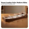Wood Snack Tray with Glass Bowls Wooden Serving Dishes Appetizer