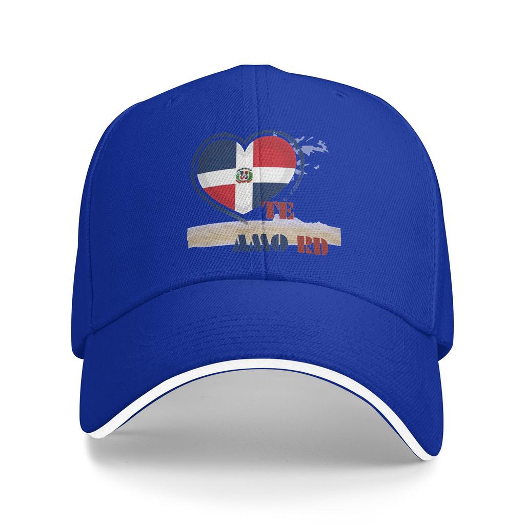 Te Amo RD Dominikánská republika Srdce Vlajka Baseballová čepice Běhání Hippie Truckerka Párová Dámská y2k Cool Design Baseballové čepice