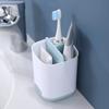 Toothbrush Holder Bathroom Multifunctional Compartment Draining Storage Rack Cosmetic Toiletries Organizing Storage Box