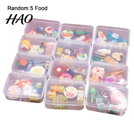 Doll Toy 5Pcs/Set Food High Simulation Decorating Easily Matched Play Cake Biscuit Bottle Miniature Pretend for Micro Landscape