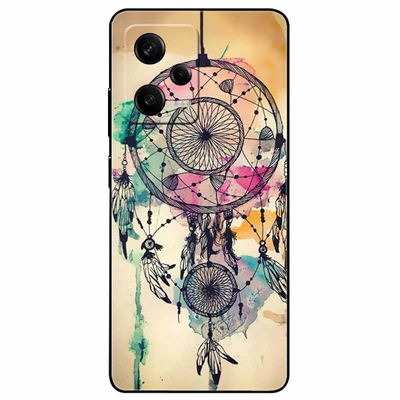 For Redmi Note 12 Pro 5G Case Note12 Covers TPU Black Silicone Starry Cover for Xiaomi Redmi Note 12 Pro+ 5G Plus Cartoon Soft