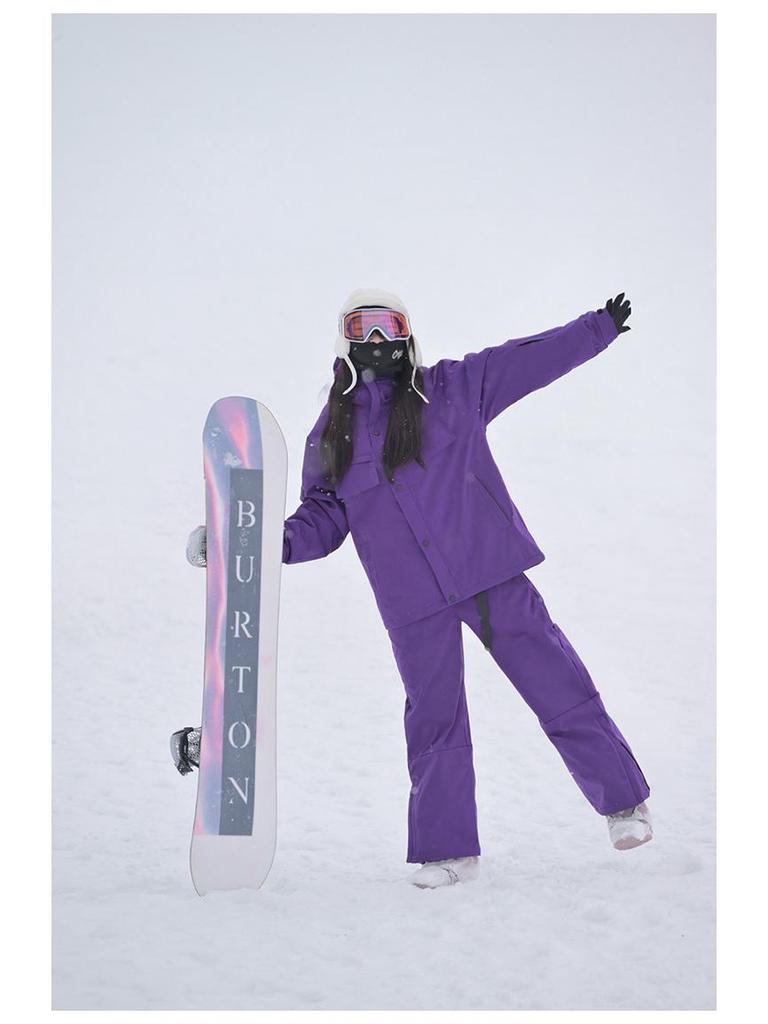 Unisex Windproof Waterproof Insulated Ski Jacket with Hood