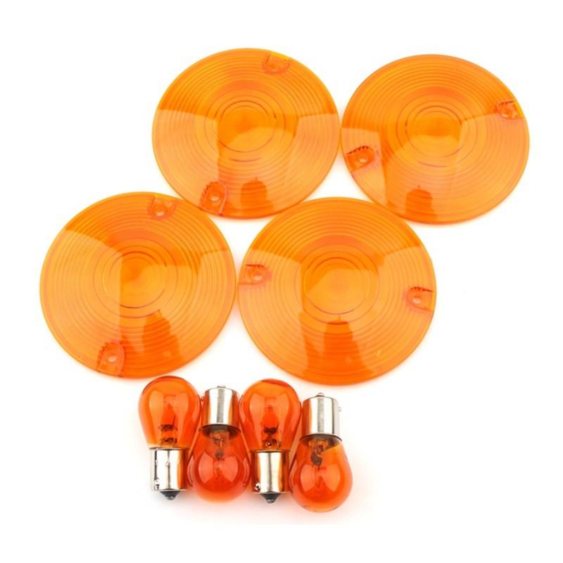 

Комплект премиальных накладок для направленного света для мотоциклов с четырьмя лампами и Orange Lens