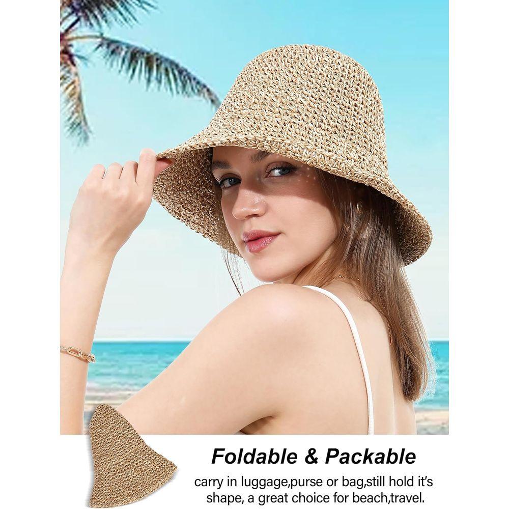 Wide Brim Sun Hat for Women - Handwoven, UV50+ Protection, Ideal for Beach and Summer Travel