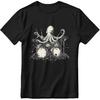 Octopus Drummer Shirt Vintage Music Lover Tee for Men Gift for Father's Day Birthday