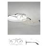 Men Women Double Bridge Eyeglasses Frame Metal Full Rim Pilot Glasses Frame With Spring Hinge For Optical Prescription Lenses