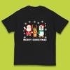 Merry Christmas Penguin Kids T Shirt Santa Claus And Reindeer Top
