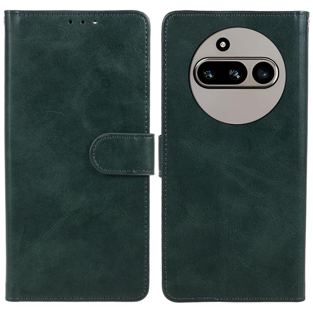 For Nothing Phone (3a) Case PU Leather Wallet Protective Phone Cover Calf Texture