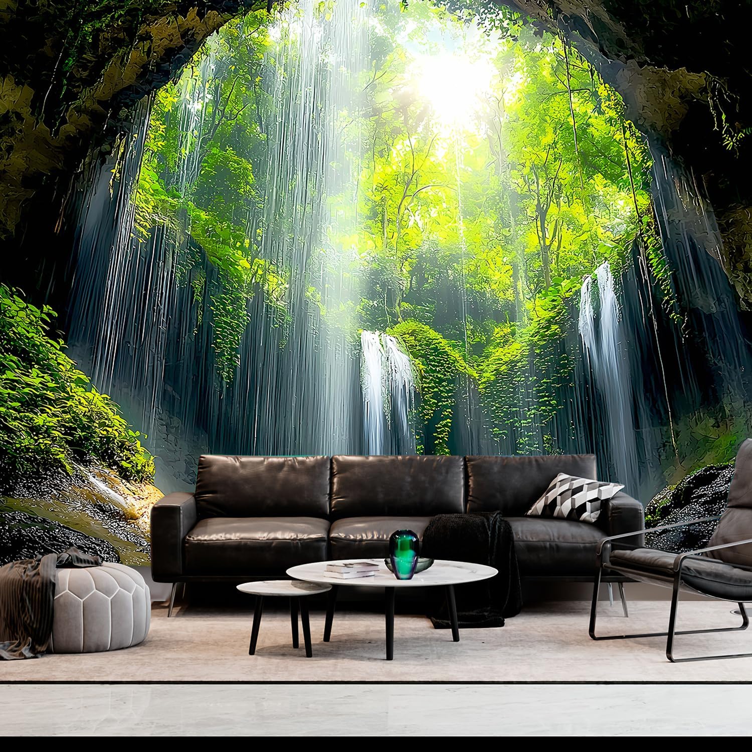 Tapestry bsfhh nature forest tree sea cave 75x100