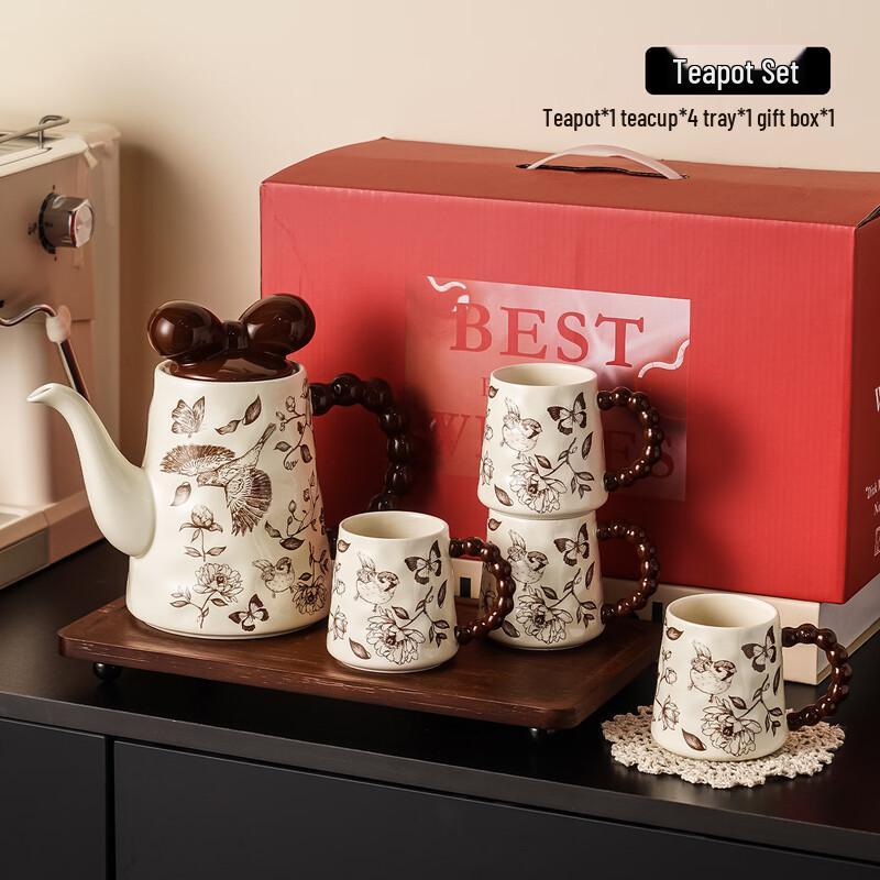 Retro Ceramic Water Set with Tray