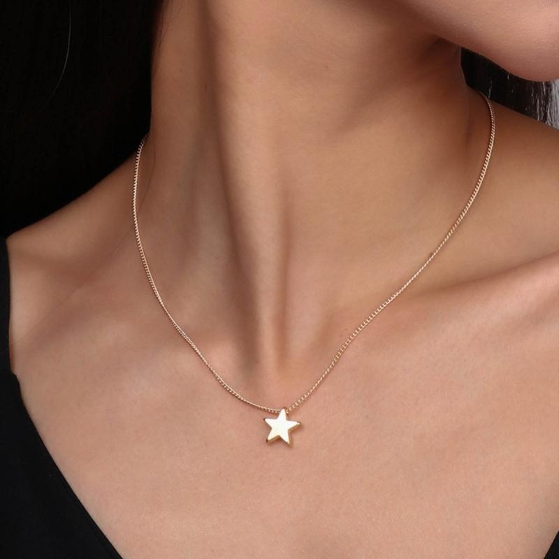 Unique Star Shaped Necklace Hip Hop Eye-catching Pentagrams Sweater Chain Summer Grunge Star Necklace Y2K Jewelry