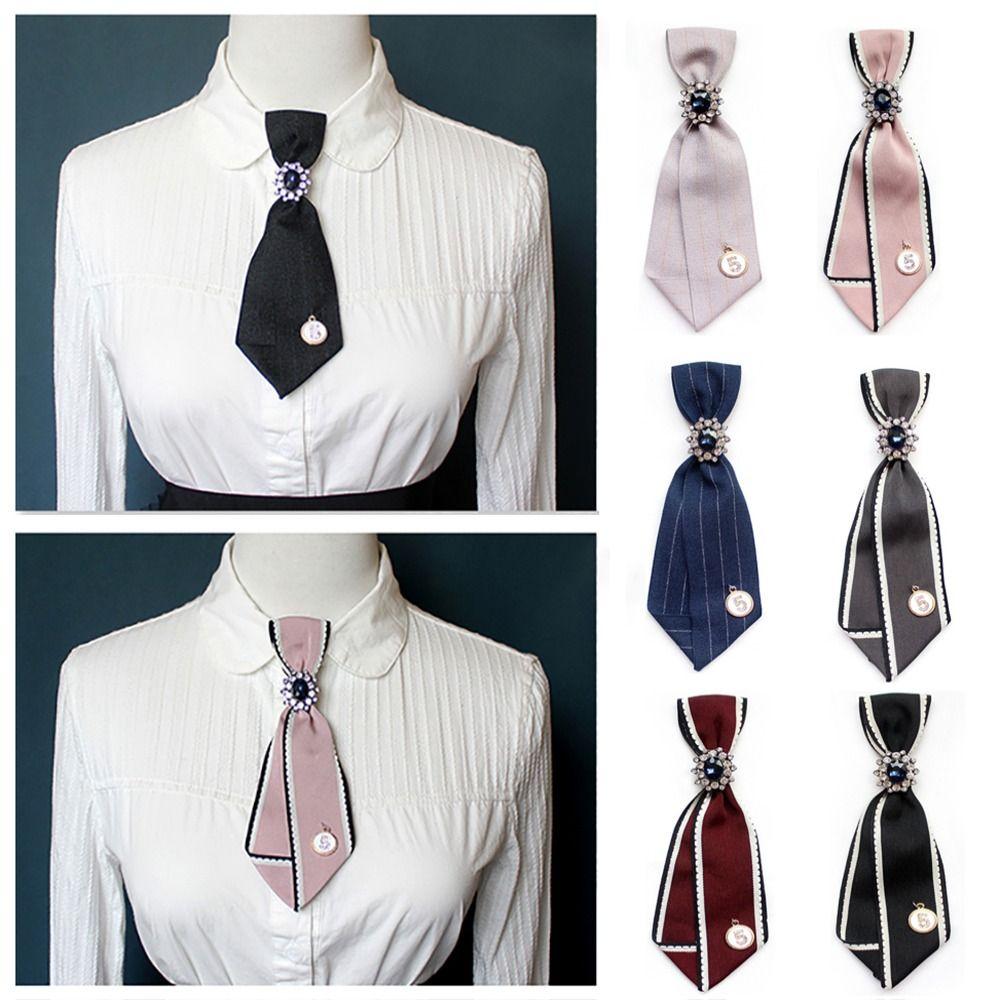 

Elegant JK Bow Tie Polyester Necktie Fashion Shirt Jabot Collar Women чорний/білий