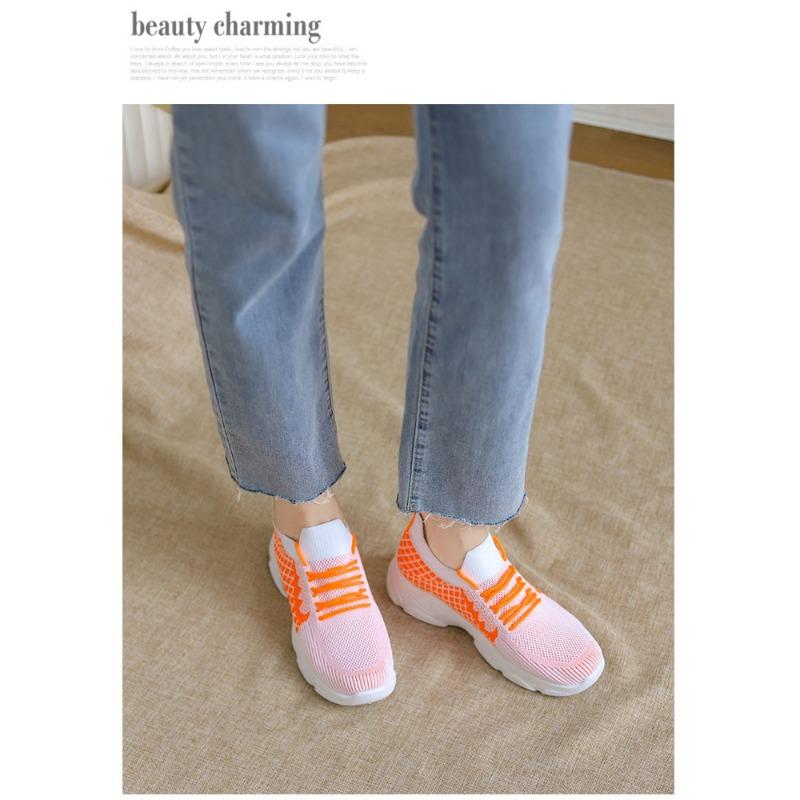 Women's Thick Soled Casual Color Blocked Breathable Sports Shoes Women's Shoes