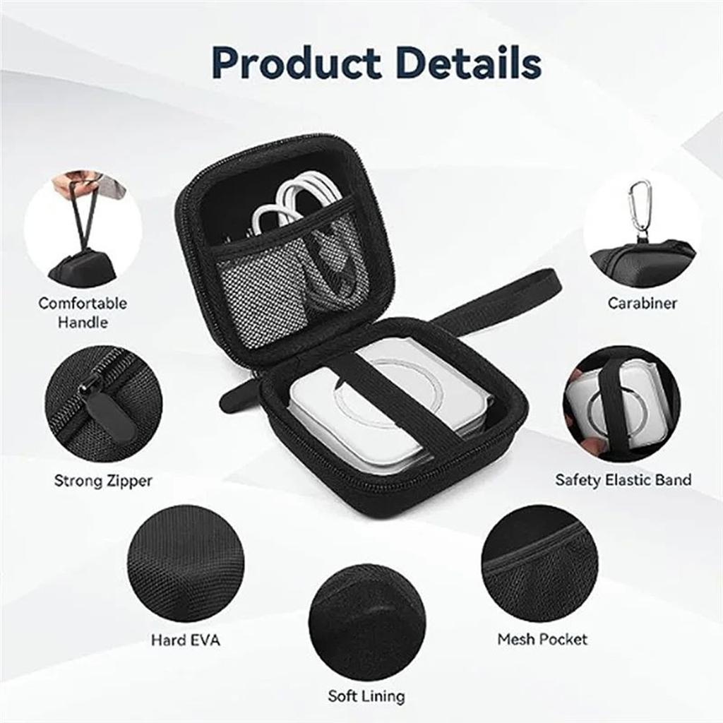 Charger Case for Cables Cords USB Drives Earphones Carrying Tech Bag for MacBook Air Pro Charger Sundries Travel Storage Bag