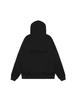 2022 FOG Essentials Black Silicone Hooded Sweatshirt with Letter Flocking Design.