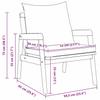 Garden Chair with Cushions 2 Pieces Oil Natural Finish 65 X 59.5 X 72 Cm