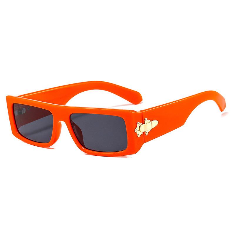 SHAUNA Ochelari de soare retro, dreptunghiulare mici, UV400 Ins, cadru marmorat popular, ochelari de soare 10 culori