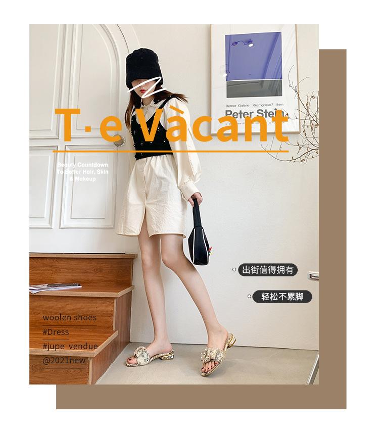 Slippers women's outer wear fire in the summer of 2025 new models go out temperament retro French niche women's shoes