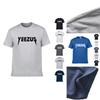 Classic Men Yeezus Letter Short Sleeve T-shirt With Premium Cotton Blend Fabric
