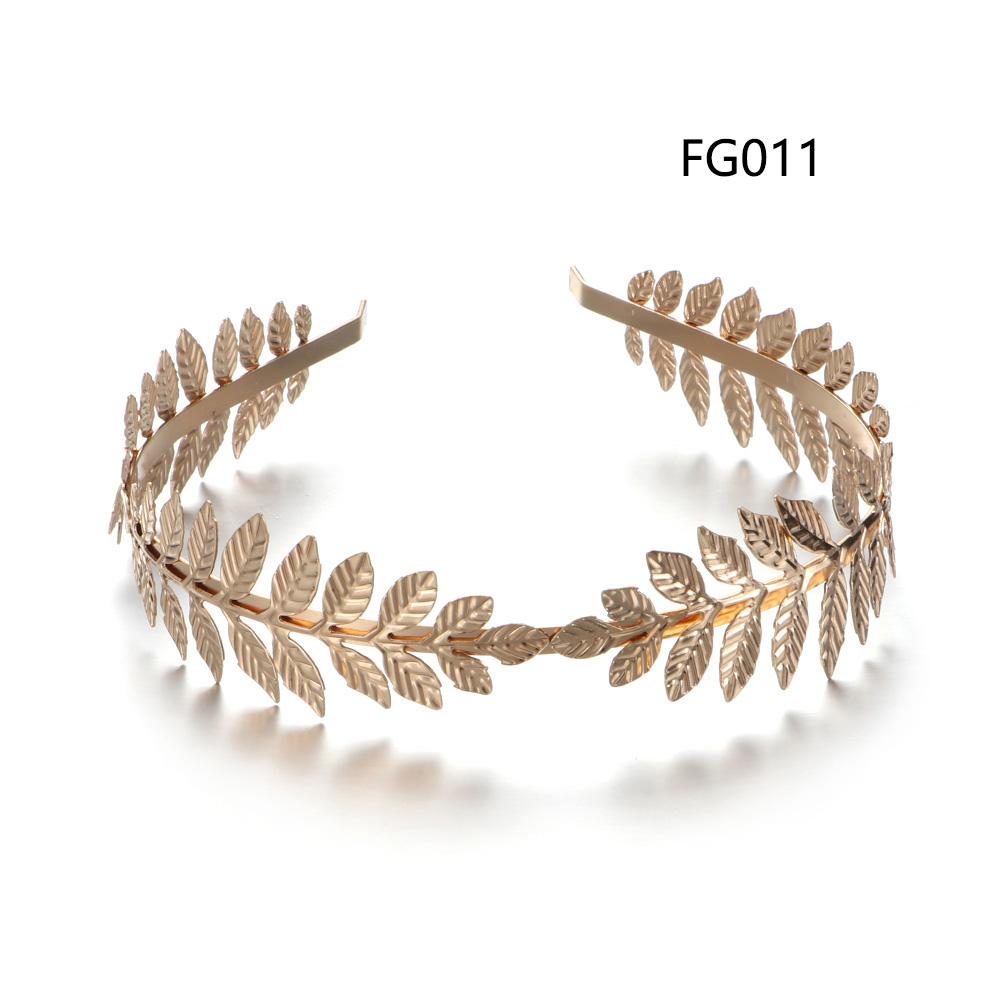 Retro Gold Leaf Wedding Roman Bride Greek Women Hair Accessories Bride Head Jewel Headband Head Tiaras Crown Jewelry Hair Hoop