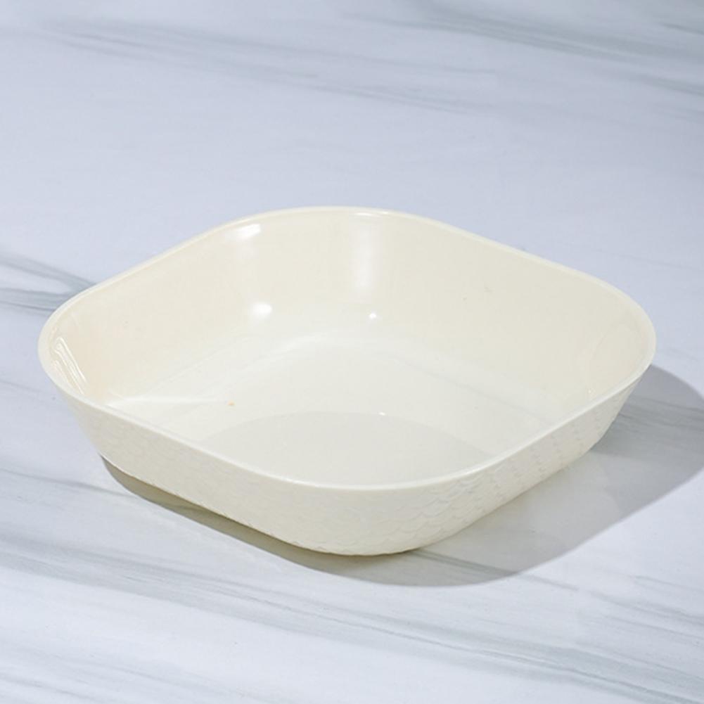 Snackteller, Süßigkeitenschale, Kunststoff, glatte Oberfläche, Snack-Obstteller für die Küche, flacher Boden, Knochen-Spuckschale, ideal zum Servieren