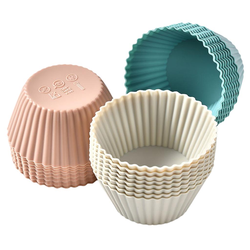 Silicone Muffin Cup Round Non-stick Food Grade BPA Free Dishwasher Safe Cake Cupcake Baking