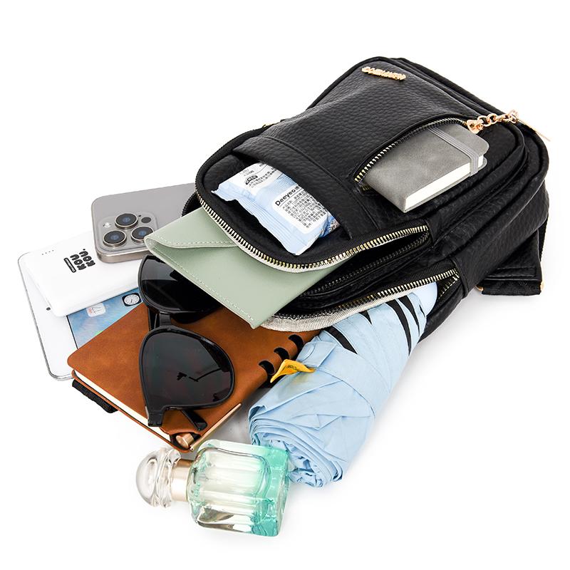 Women's Shoulder Bag Soft Leather Chest Bag Crossbody Bag