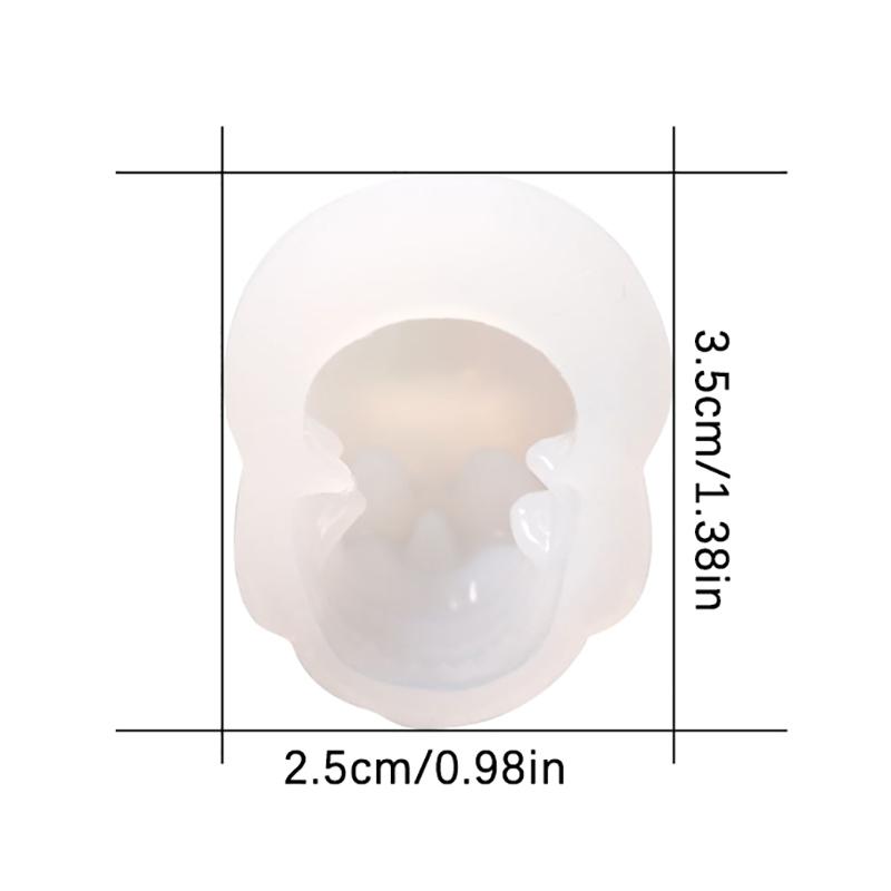 Diy Resin Candle Plaster 3D Skull Silicone Mold Epoxy Resin Halloween Decoration Ornament Tools Handmade Crafts Casting Mold