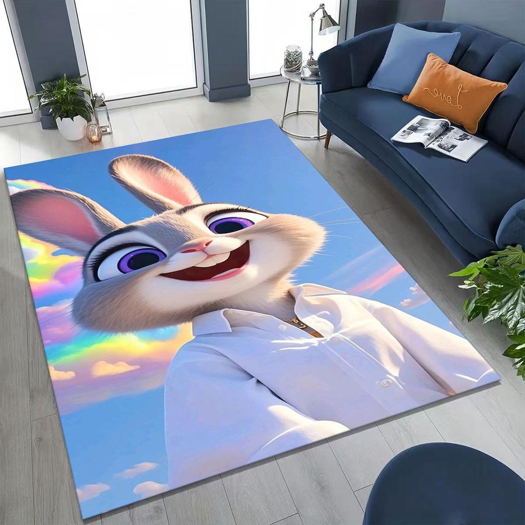 27 Style Zootopia Judy Nick Cartoon Rug for Bedroom Living Room Sofa Home Doormat Decor, Large Kids Non-slip Floor Mat Gift