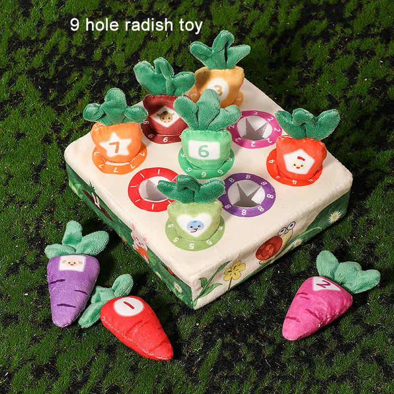 Baby Pull Turnip Carrot Harvest Game Montessori Toy Toddler Motor Skills Training Color Learning Educational Toys For Children