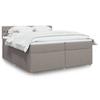 VidaXL Sommier à lattes de lit avec matelas Taupe 200x200 cm Tissu 3286798