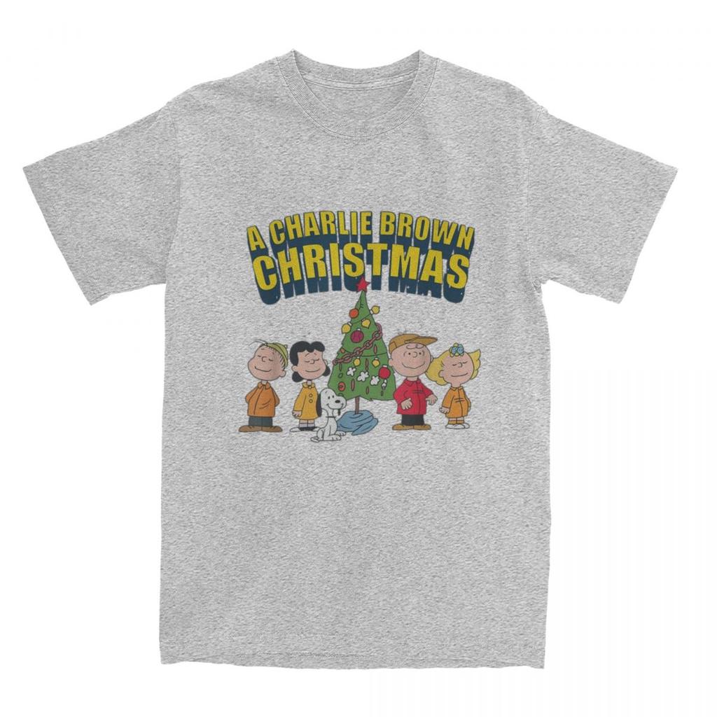 Fıstıklar Charlie Brown Noel Özel Snoopy Erkek Kadın Tişört Yenilikçi Tişört O Yaka Tişört Pamuklu Yeni Gelen Giysiler